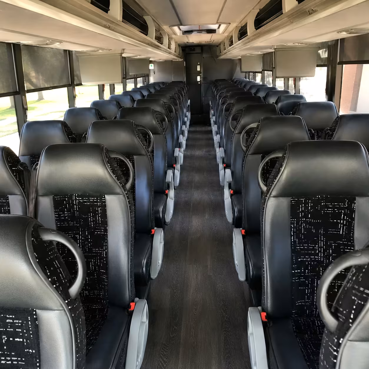 san mateo charter bus rental interior