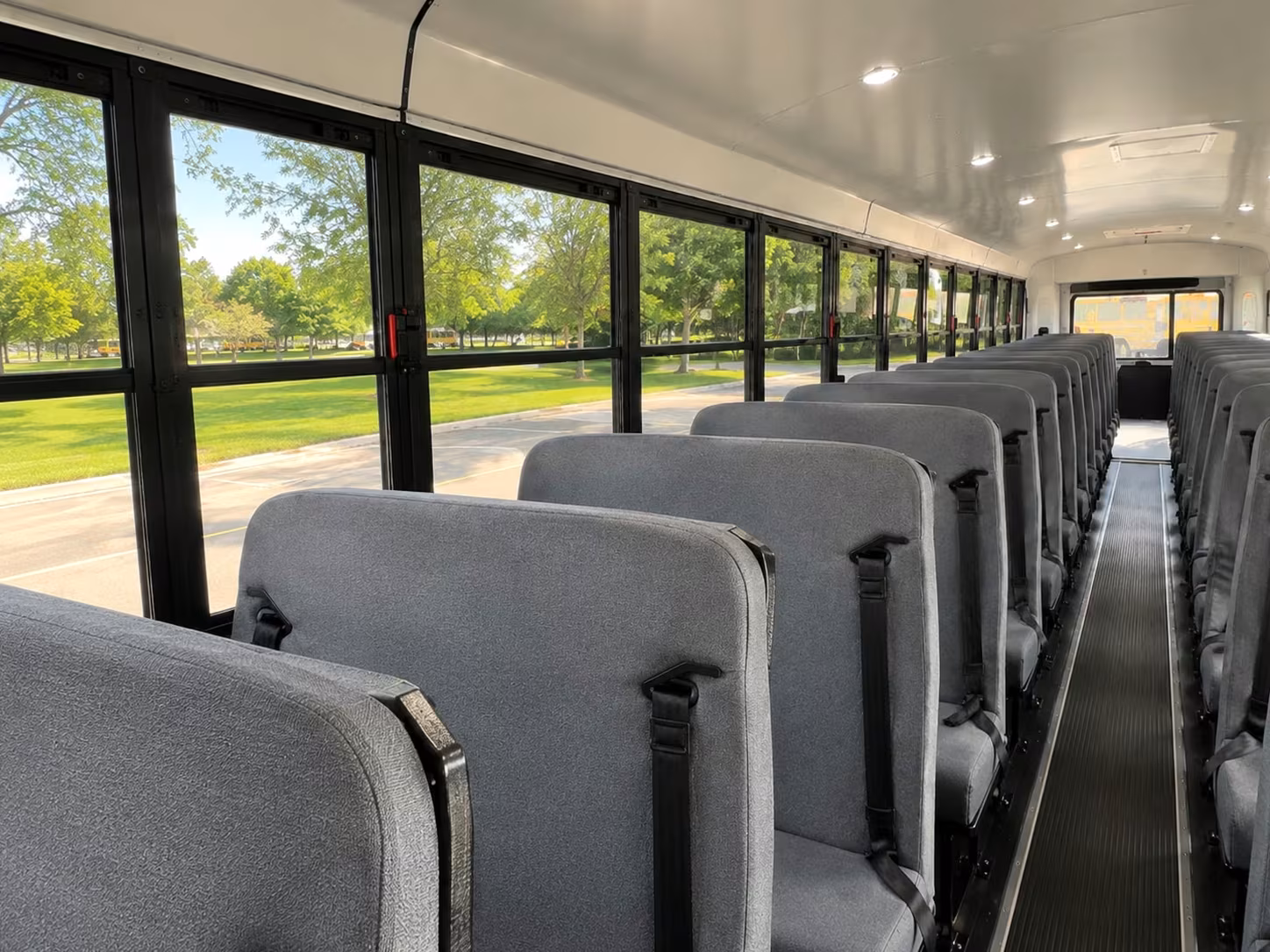 school bus inside